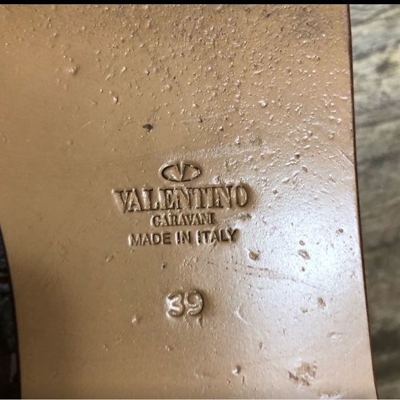 Valentino Garavani Silver Studded Sandals - Picture 7 of 8